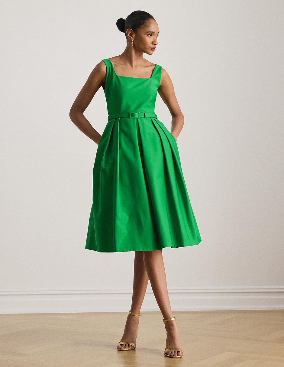 Vestido midi de fiesta escote Medio