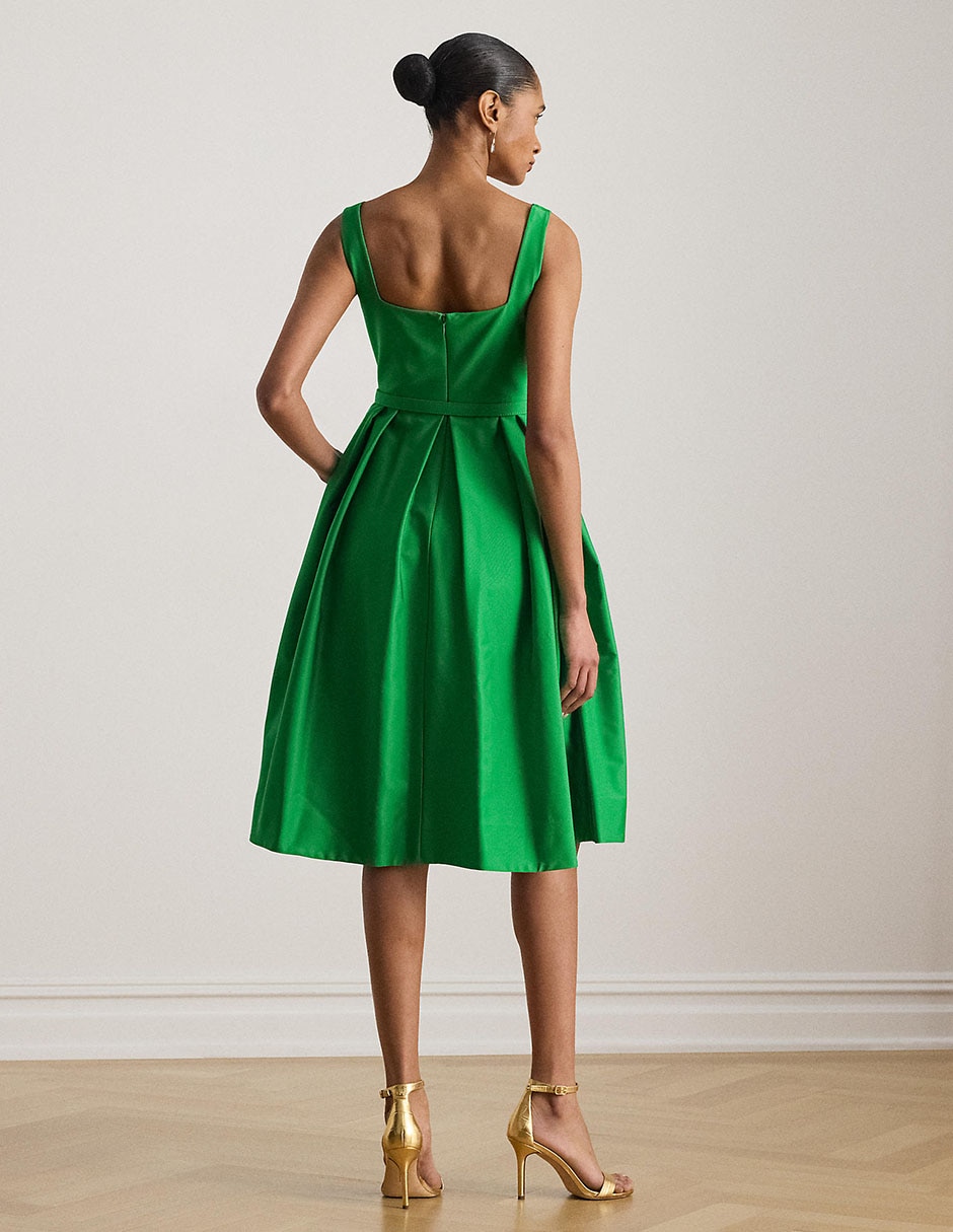 Vestido midi de fiesta escote medio