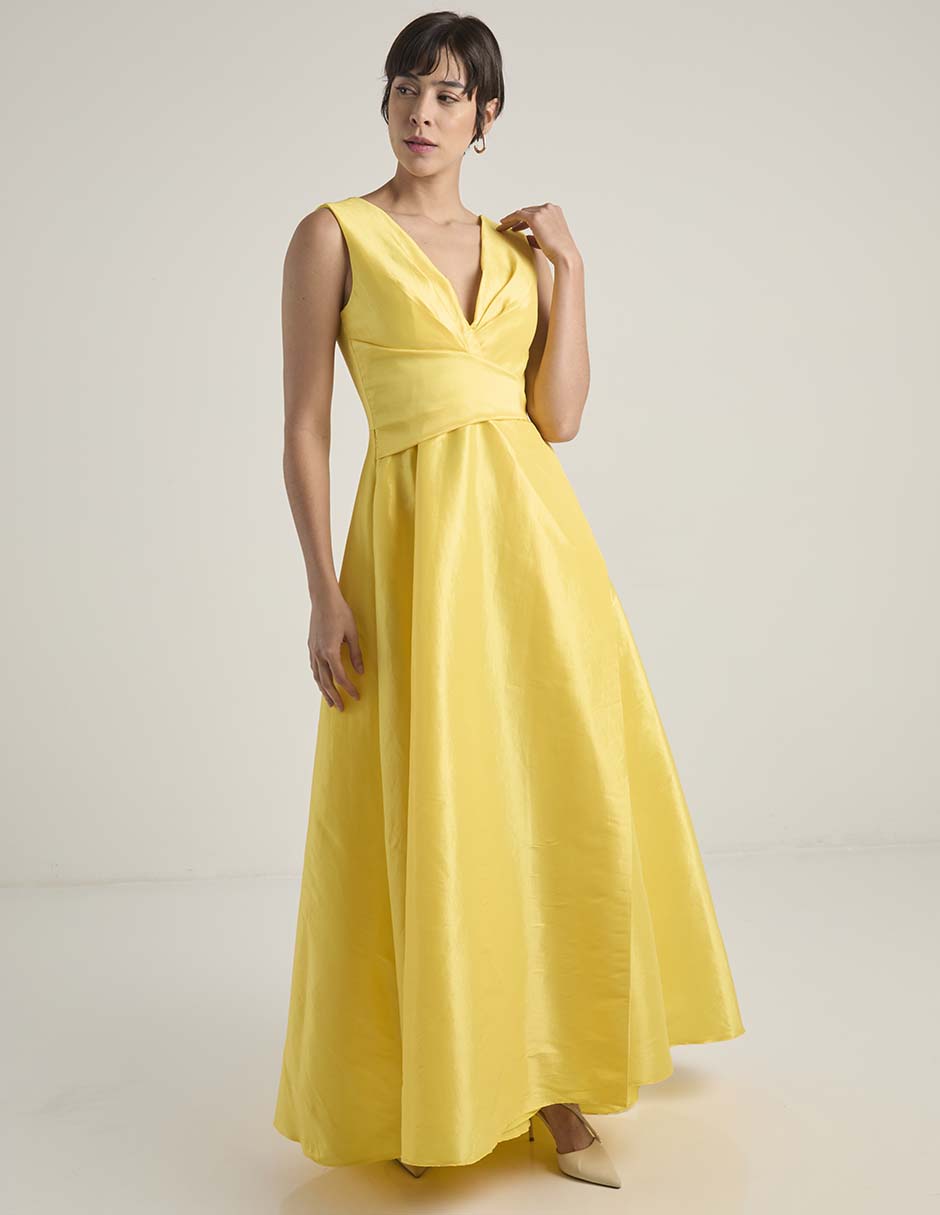 Vestido maxi de fiesta escote V 1