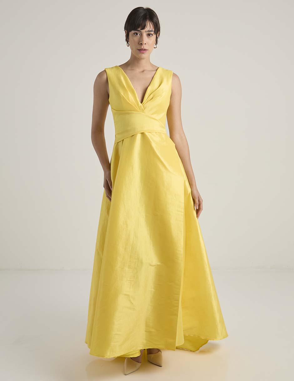 Vestido maxi de fiesta escote V 7