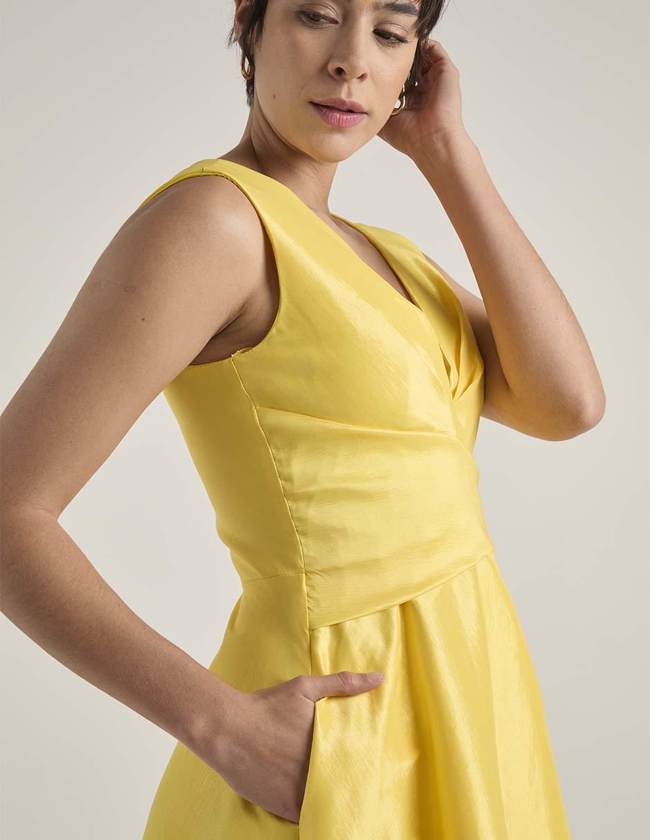 Vestido maxi de fiesta escote V 9