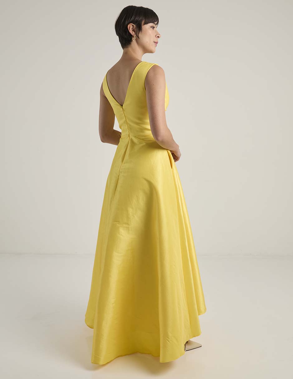 Vestido maxi de fiesta escote V 11