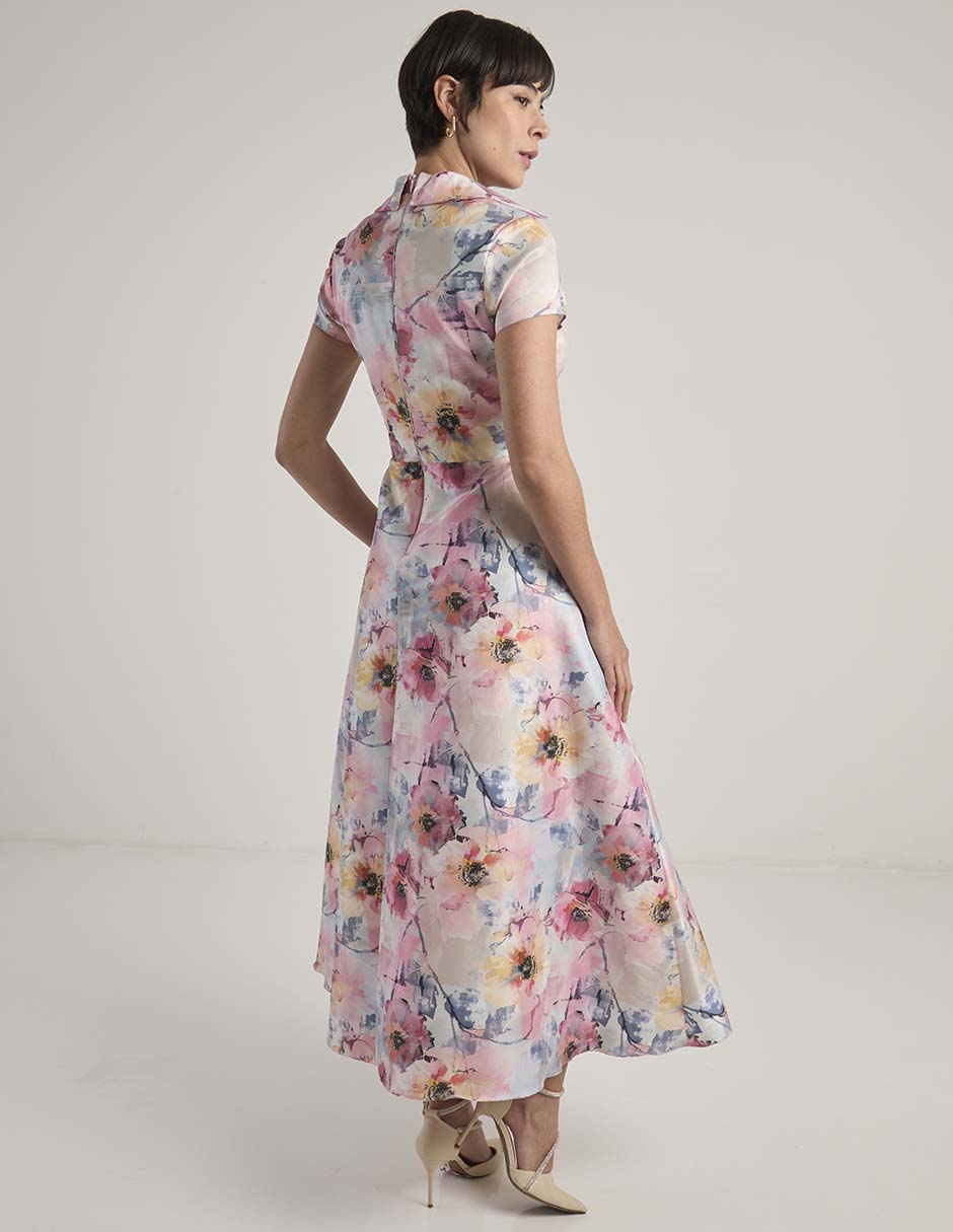 Vestido crop de fiesta escote V 11