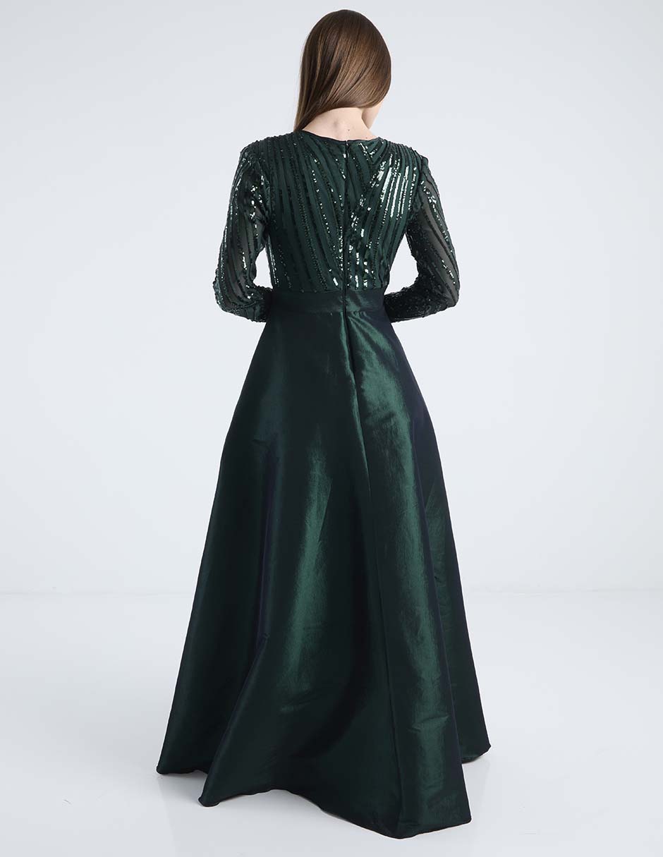 Vestido maxi de fiesta escote V 11