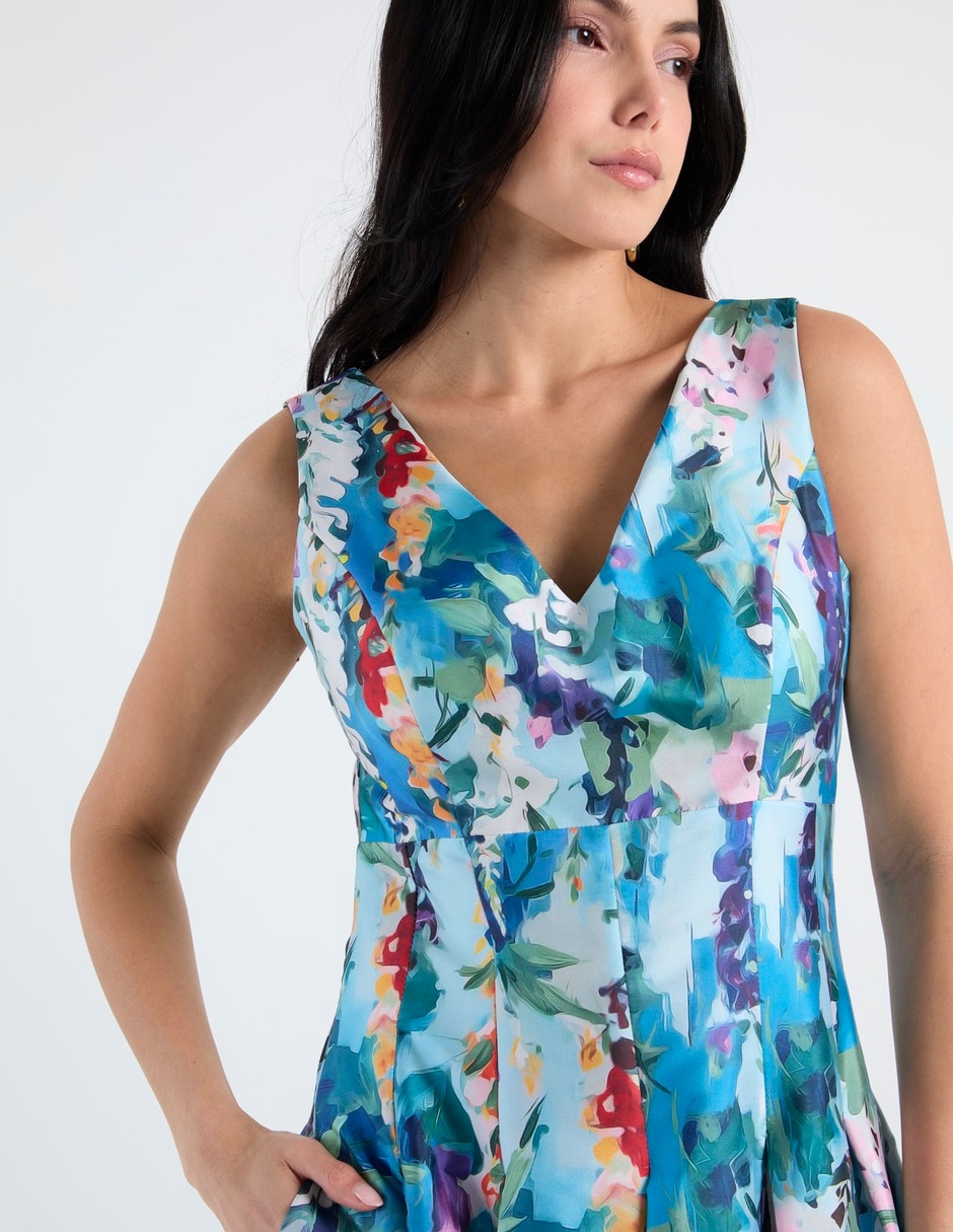Vestido maxi de fiesta escote V 9