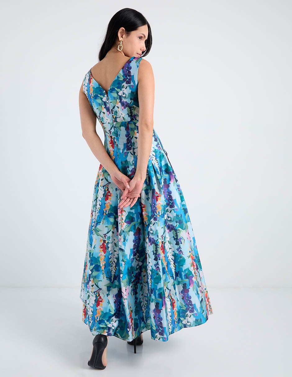 Vestido maxi de fiesta escote V 11