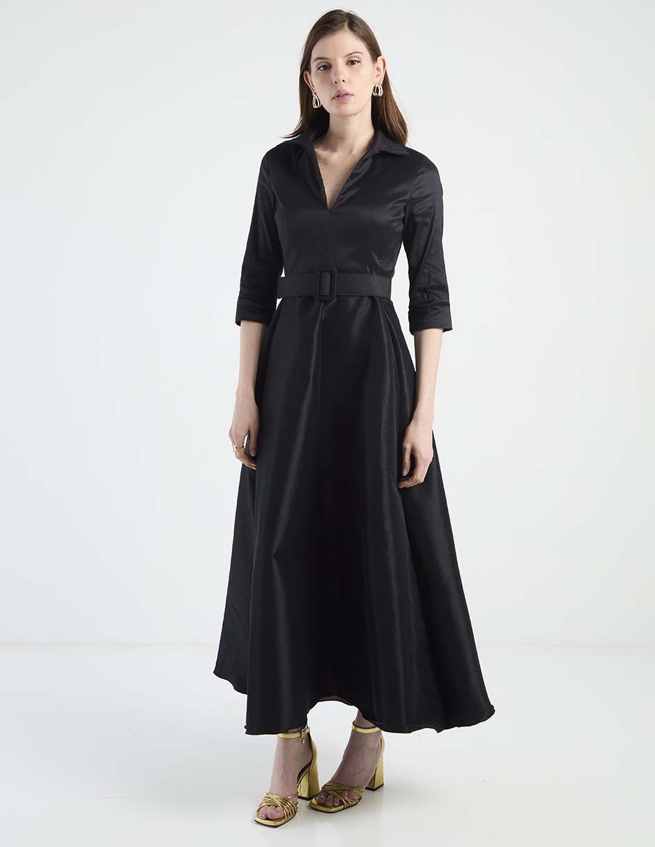 Vestido crop de fiesta escote V Vestido crop de fiesta escote V
