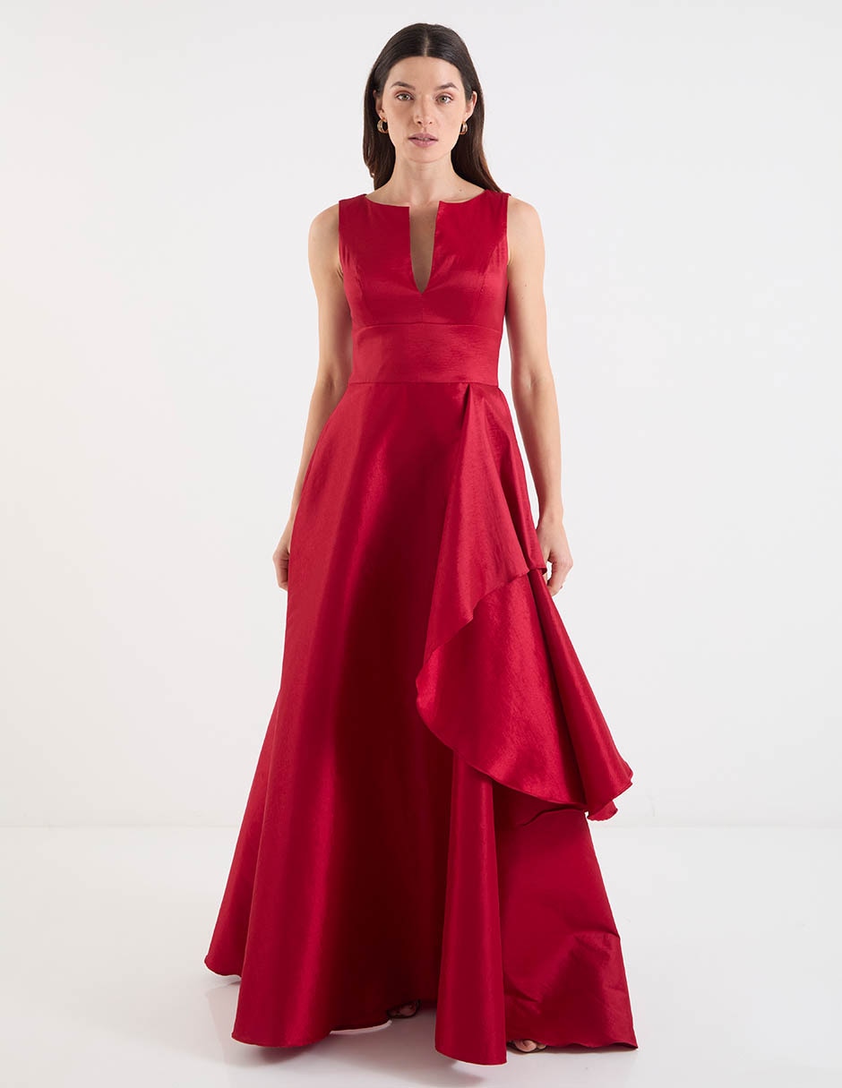 Vestido maxi de fiesta escote V 1