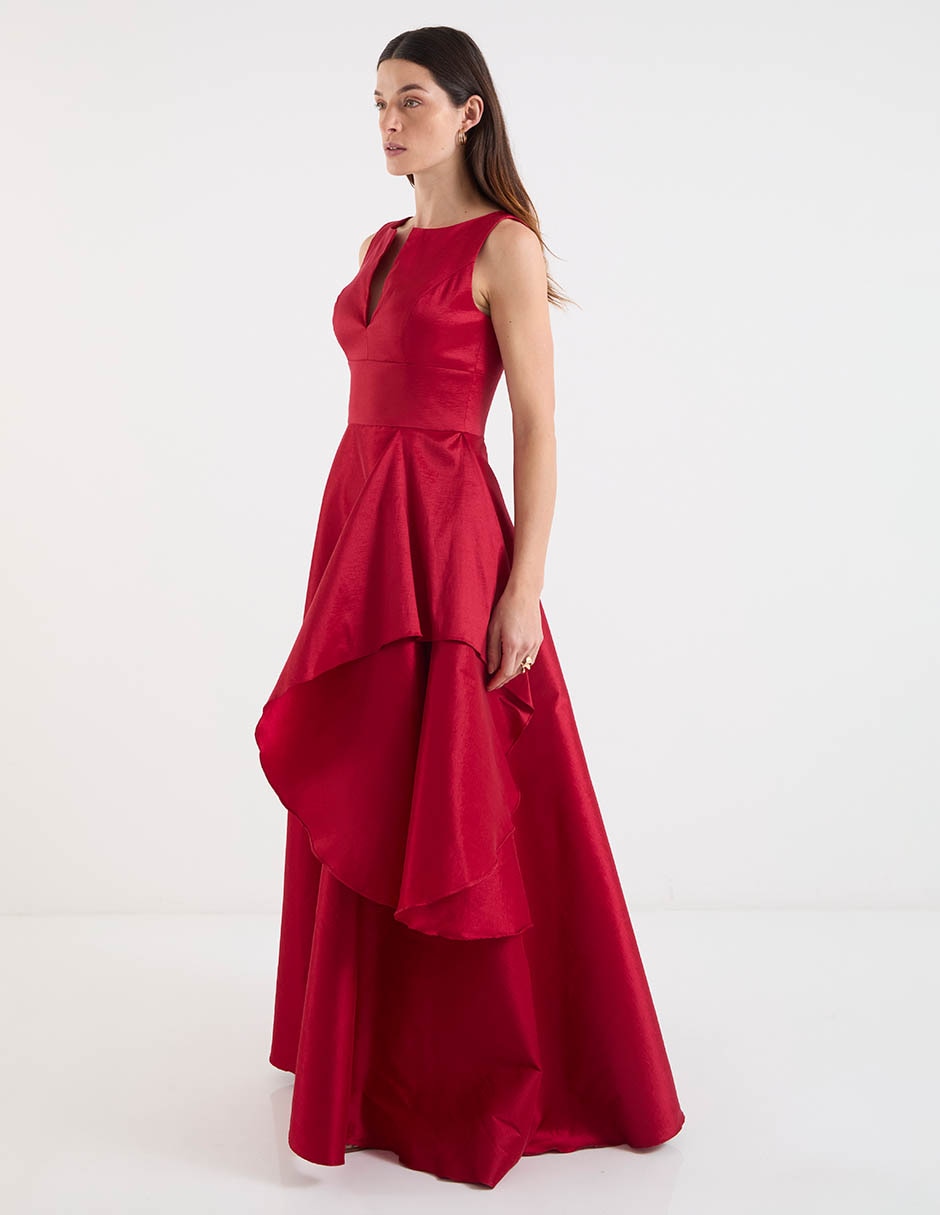 Vestido maxi de fiesta escote V 7