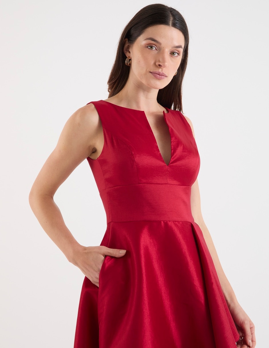 Vestido maxi de fiesta escote V 10