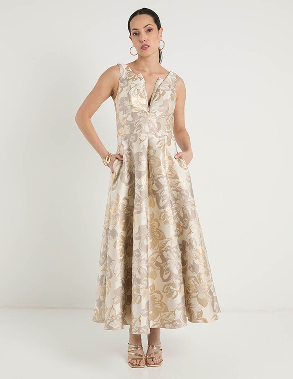 Vestido crop fiesta escote V 7