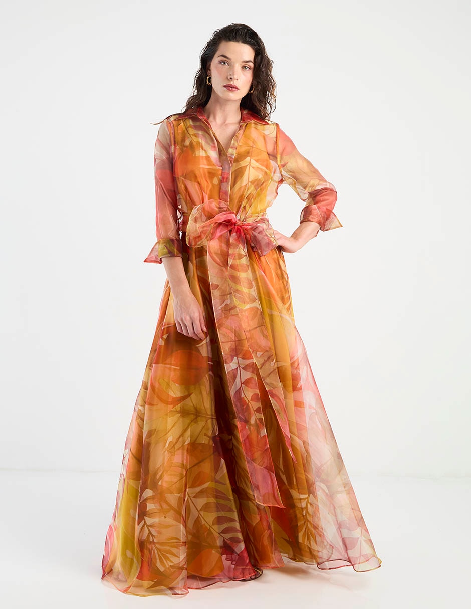 Vestido maxi de fiesta escote V 3