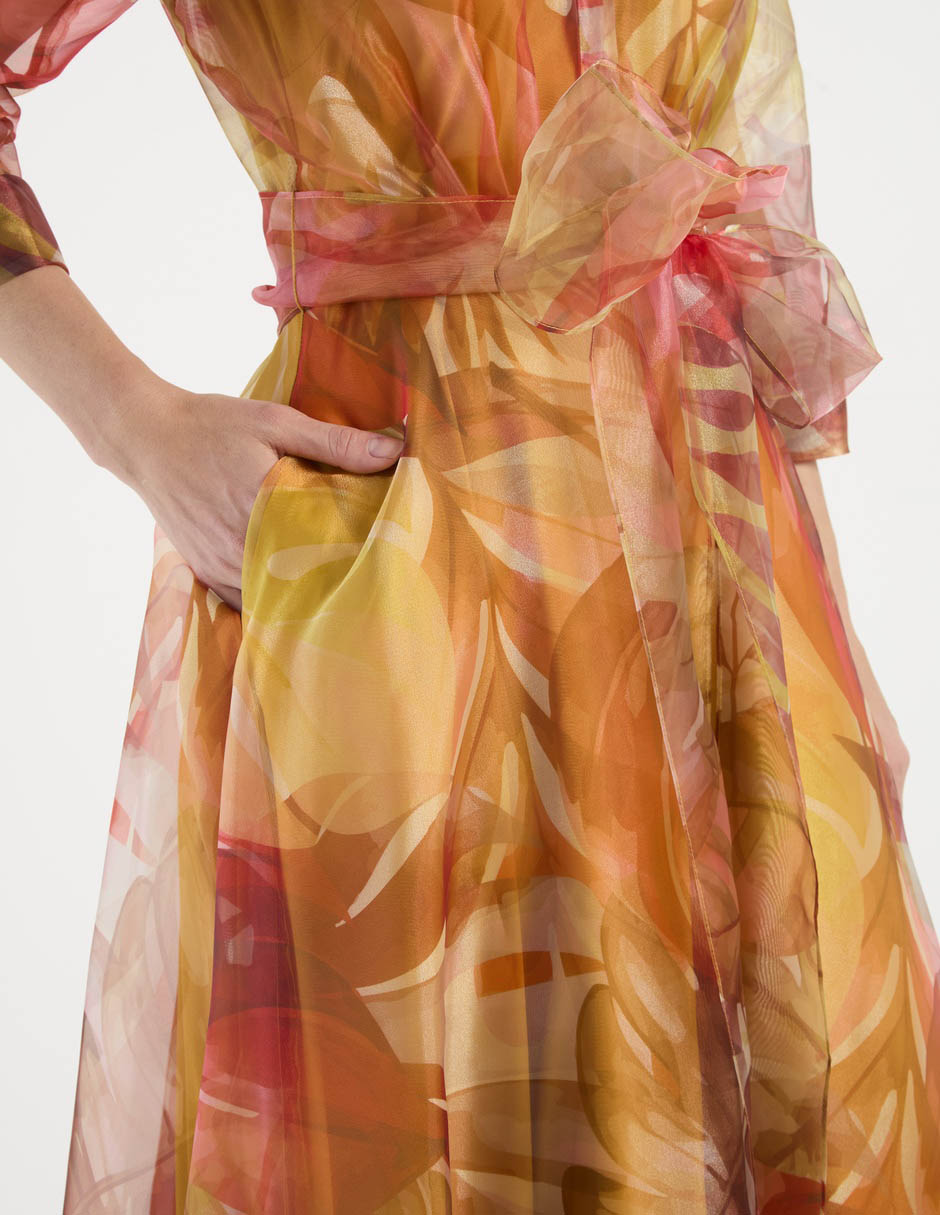 Vestido maxi de fiesta escote V 5