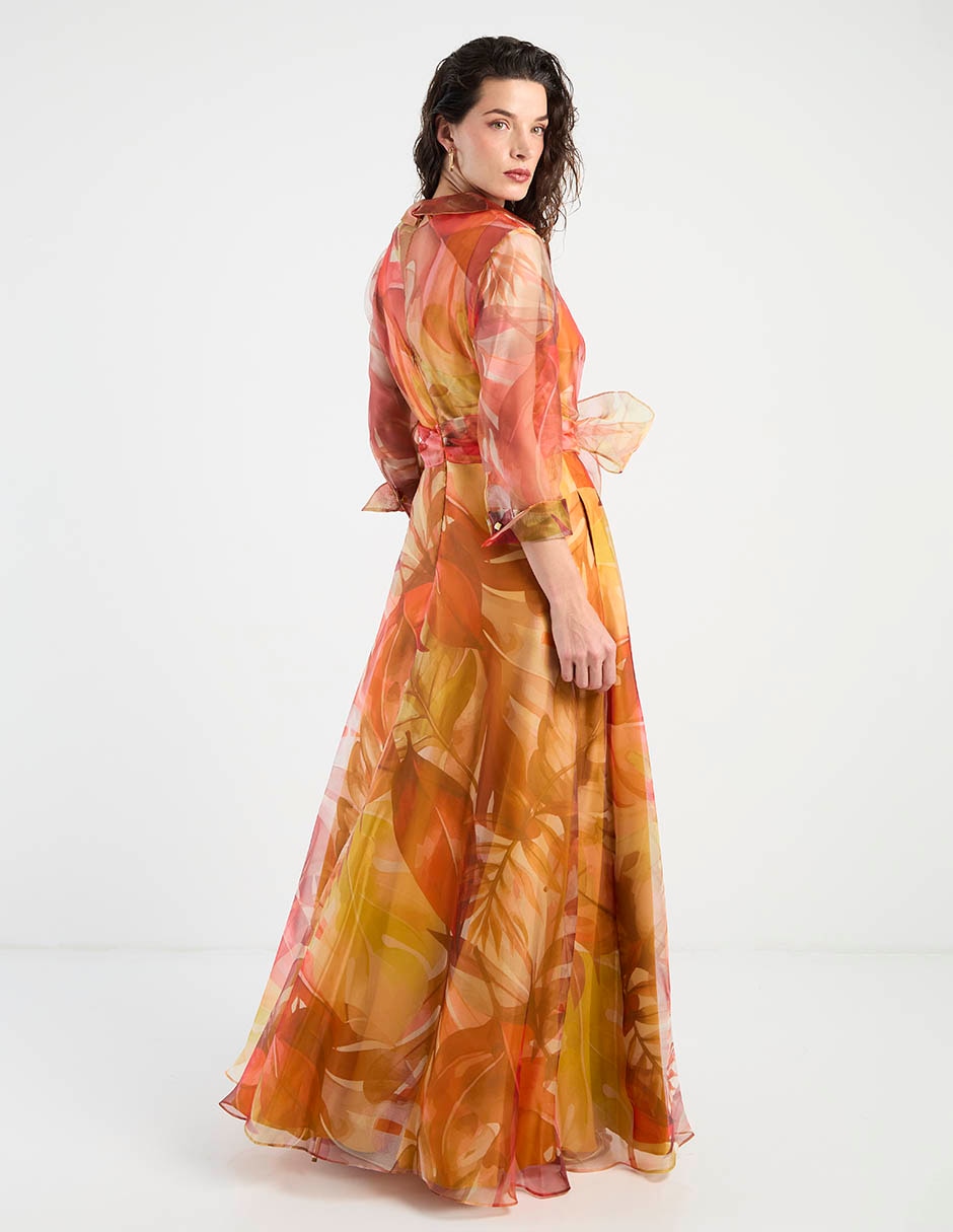 Vestido maxi de fiesta escote V 6