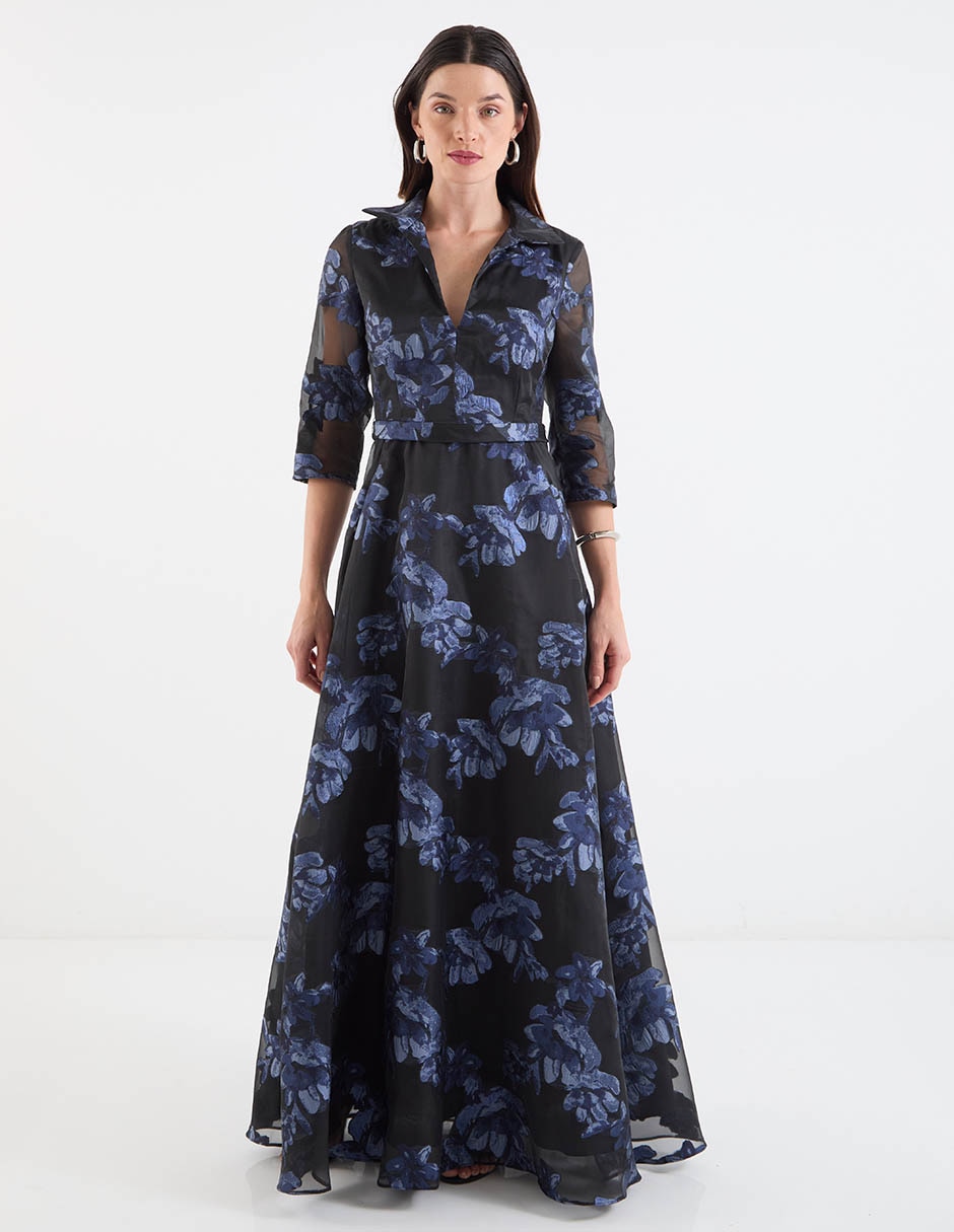 Vestido maxi de fiesta escote V 1