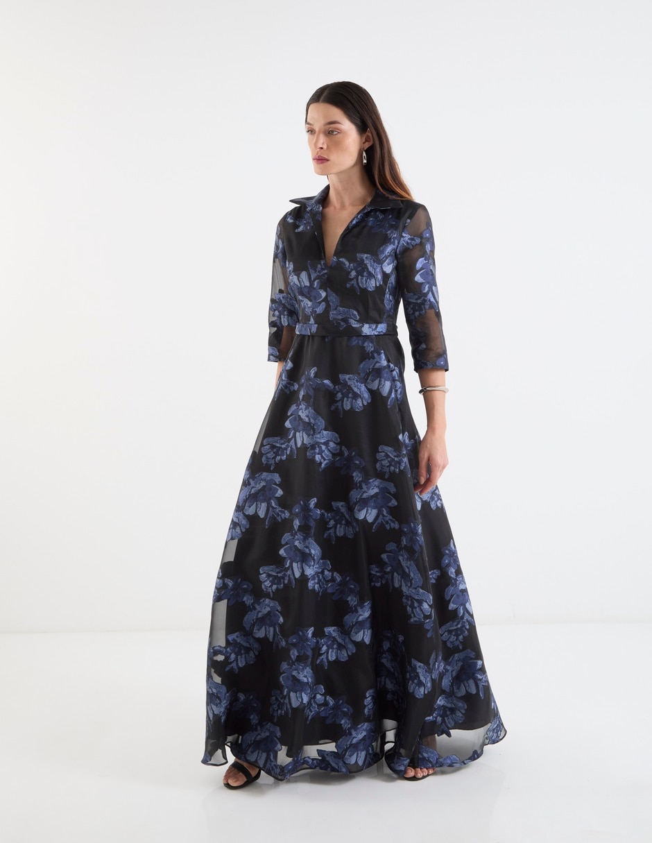 Vestido maxi de fiesta escote V 7