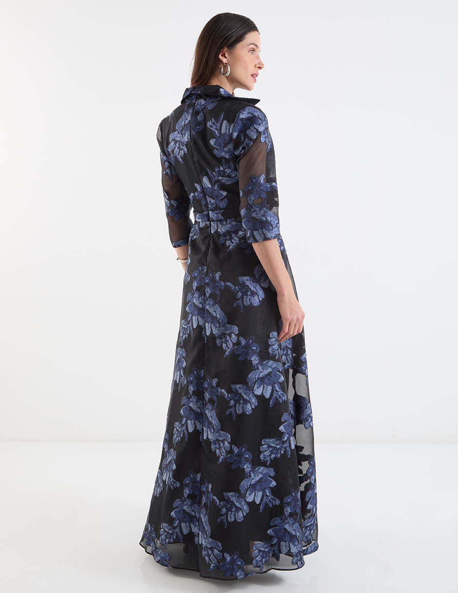 Vestido maxi de fiesta escote V 11