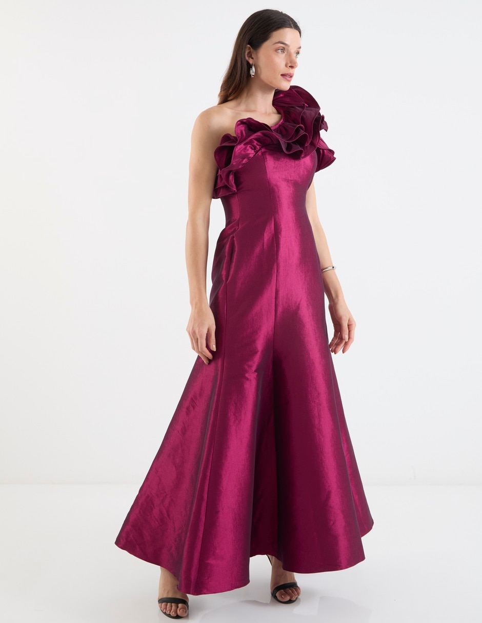 Vestido maxi de fiesta escote medio 7