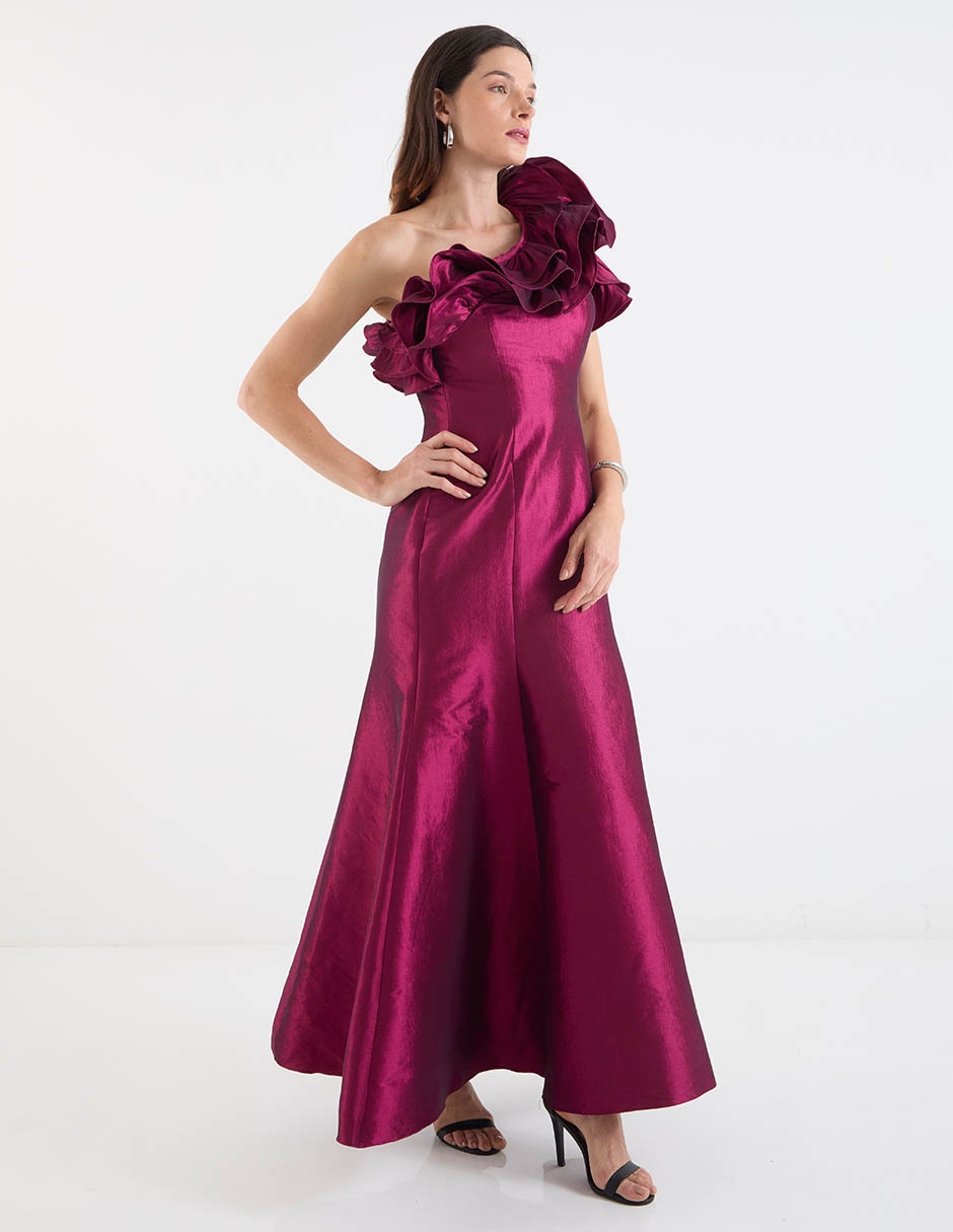 Vestido maxi de fiesta escote medio 8