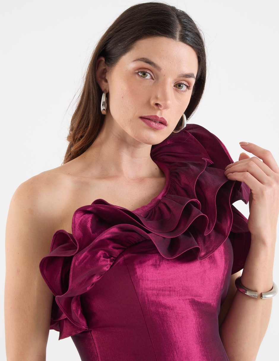 Vestido maxi de fiesta escote medio 9