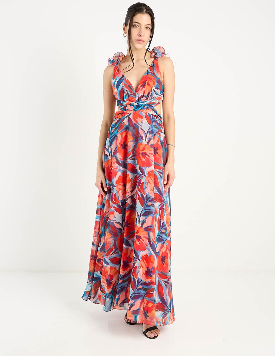 Vestido maxi fiesta escote espalda abierta 7