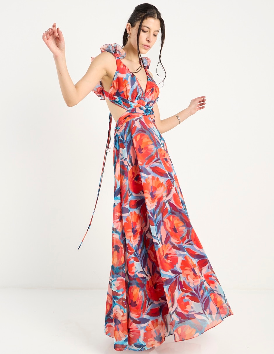 Vestido maxi fiesta escote espalda abierta 8
