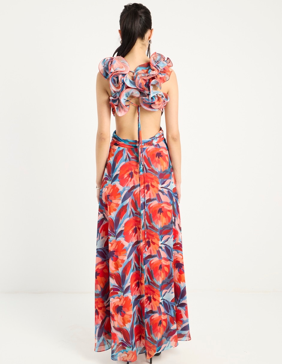 Vestido maxi fiesta escote espalda abierta 11