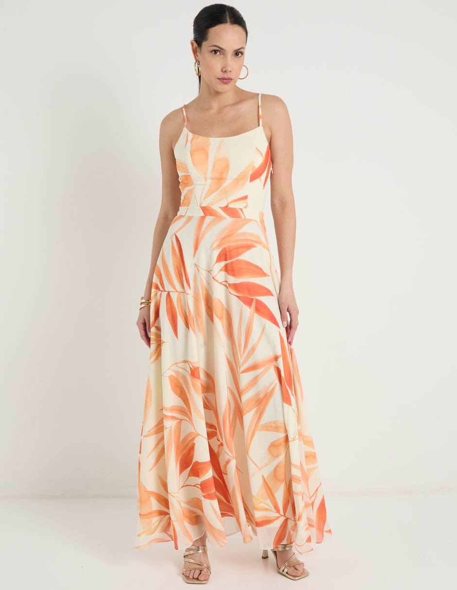 Vestido maxi de fiesta escote medio 7