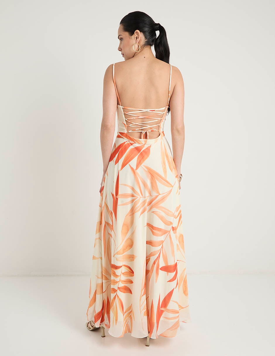 Vestido maxi de fiesta escote medio 11