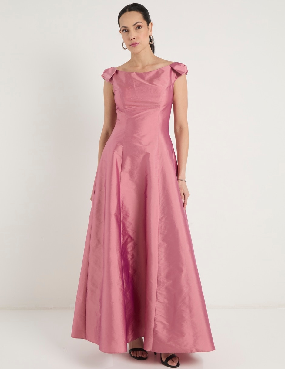 Vestido maxi de fiesta escote redondo para mujer 7