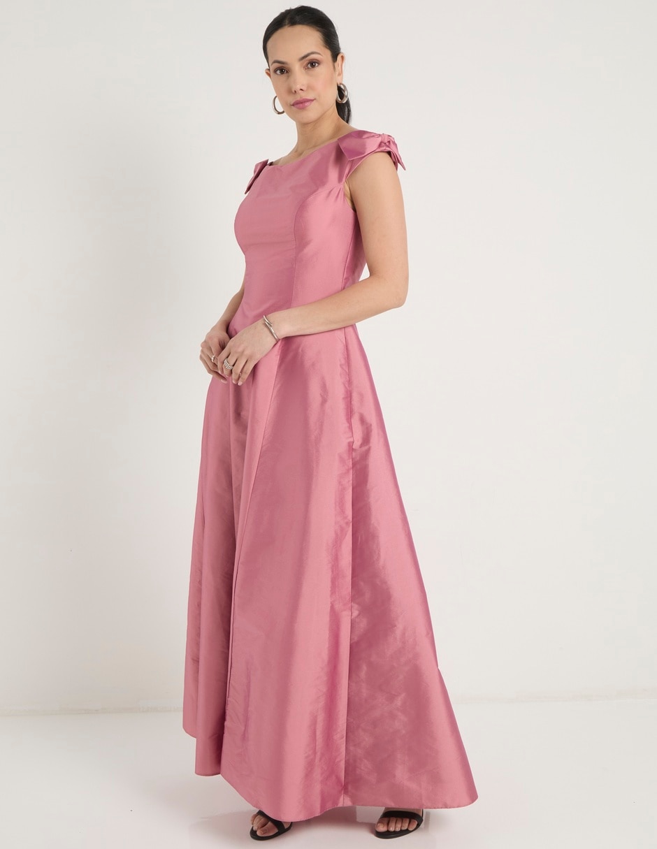 Vestido maxi de fiesta escote redondo para mujer 8