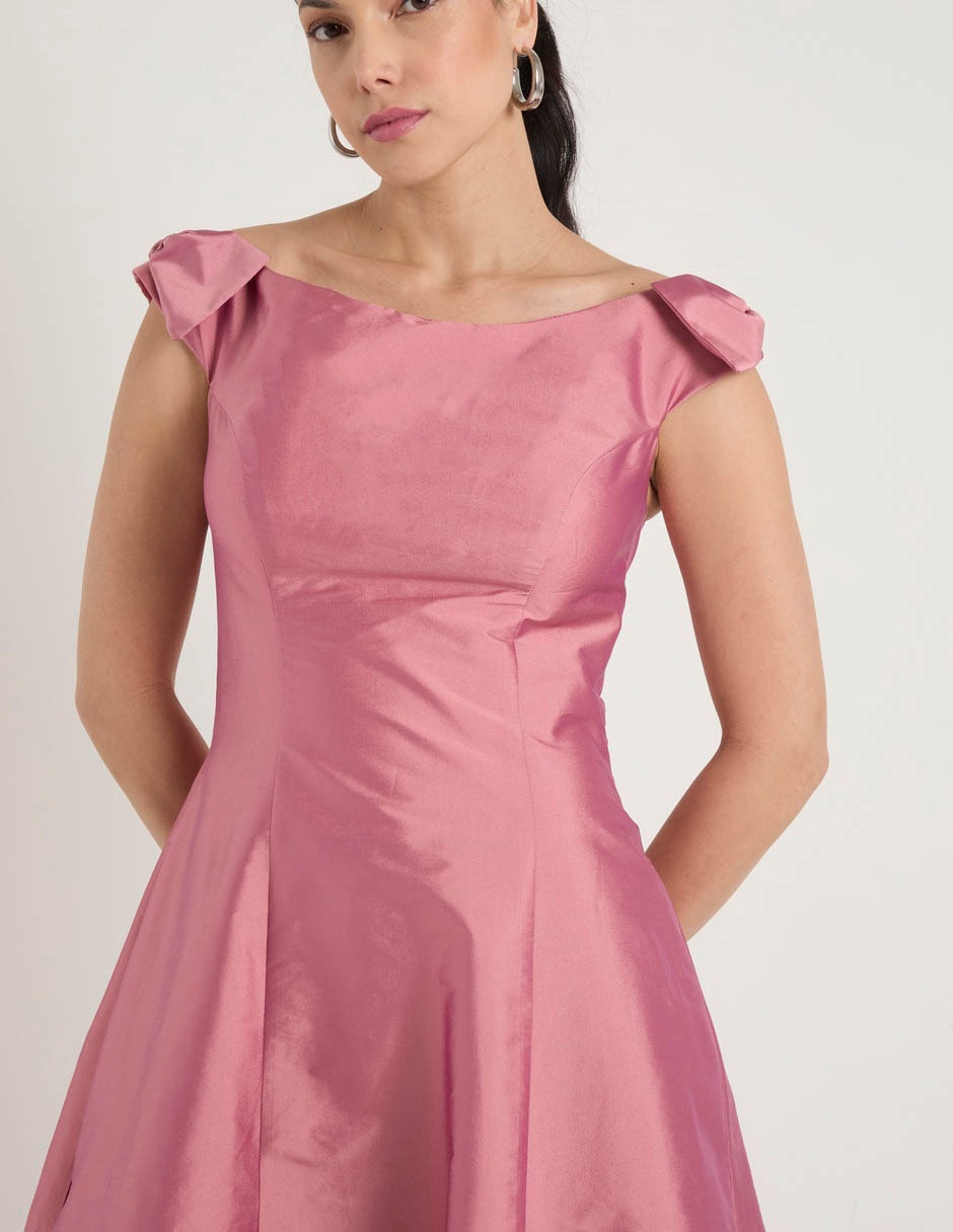 Vestido maxi de fiesta escote redondo para mujer 9