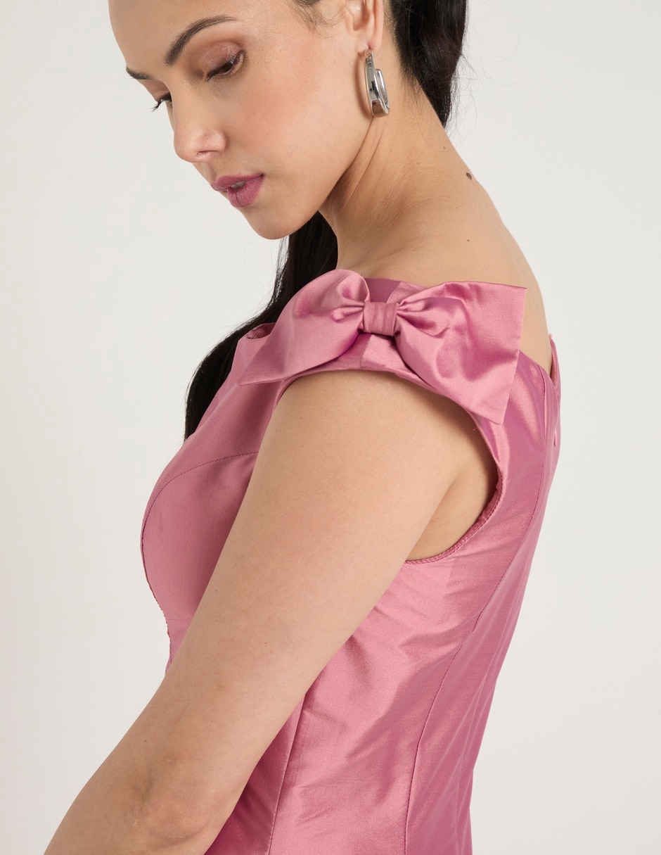Vestido maxi de fiesta escote redondo para mujer 10