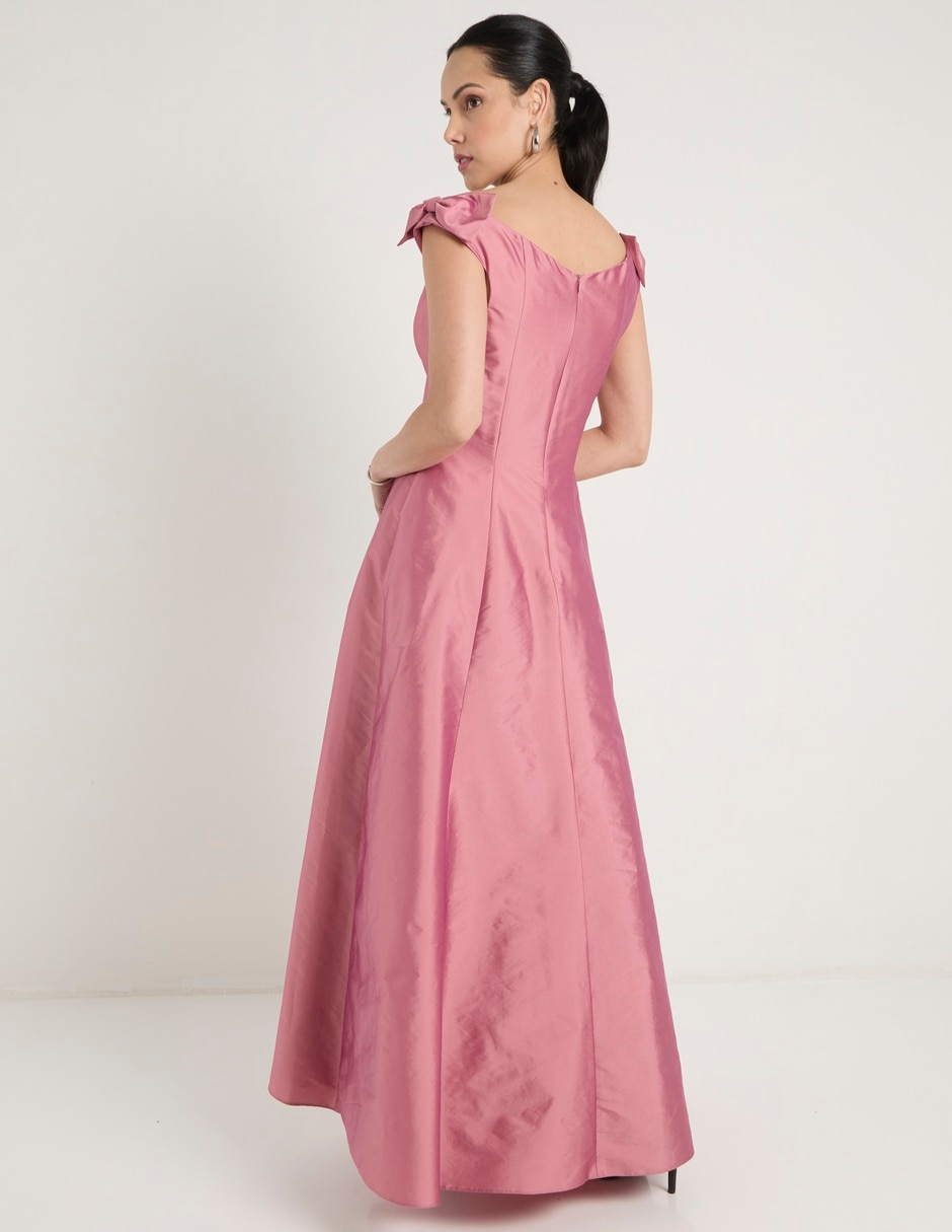Vestido maxi de fiesta escote redondo para mujer 11
