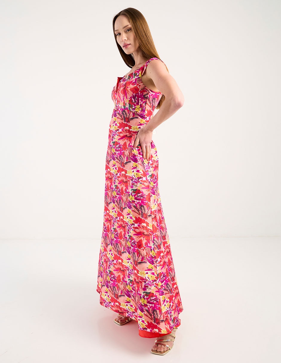 Vestido maxi de fiesta escote V 6