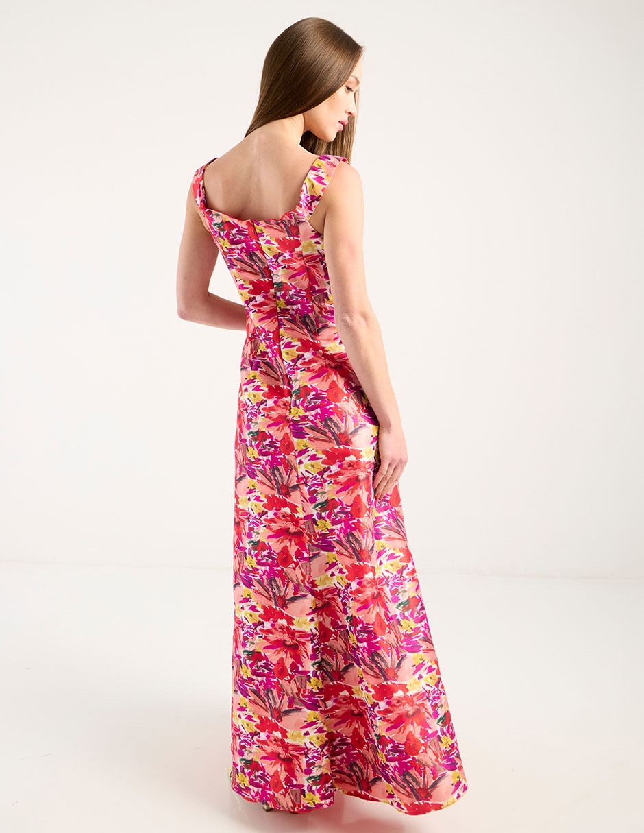 Vestido maxi de fiesta escote V 7