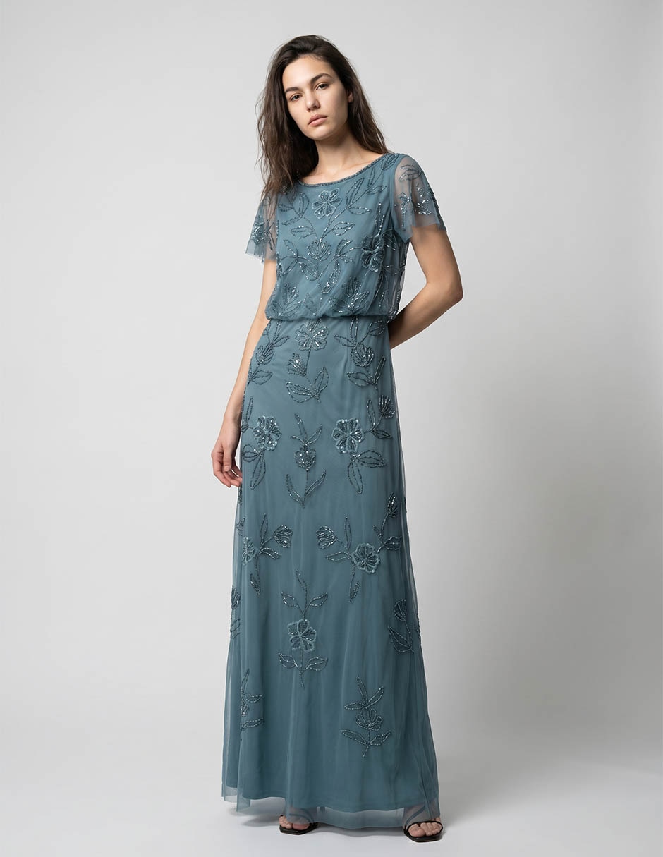 Vestido largo de fiesta escote regular Vestido largo de fiesta escote regular