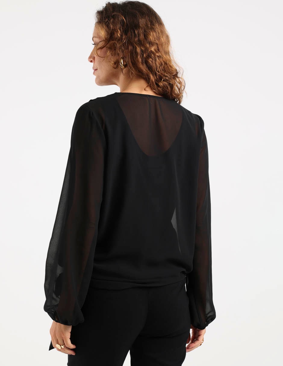 Blusa manga larga para mujer 11