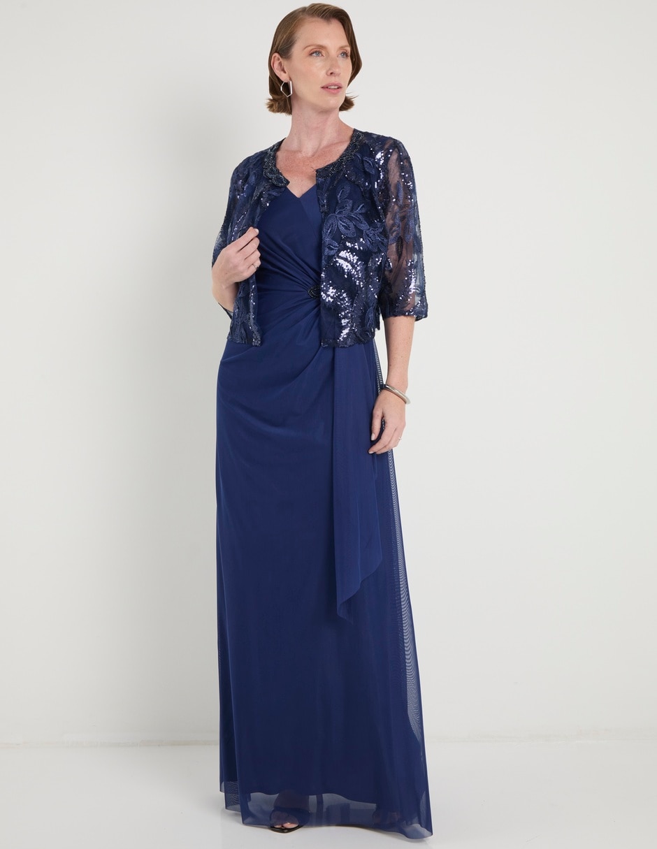 Vestido largo fiesta Damaia Atelier escote espalda abierta