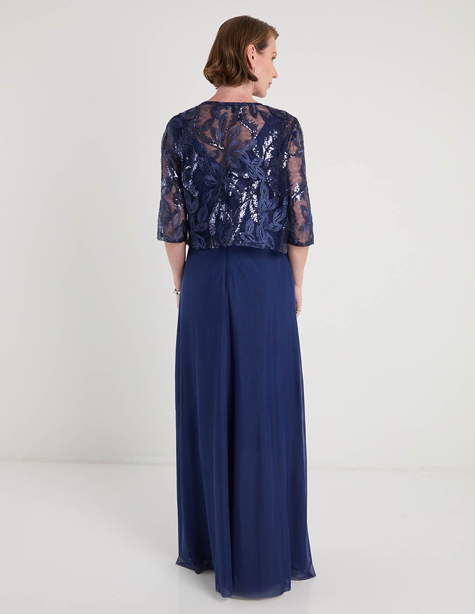 Vestido largo fiesta Damaia Atelier escote espalda abierta