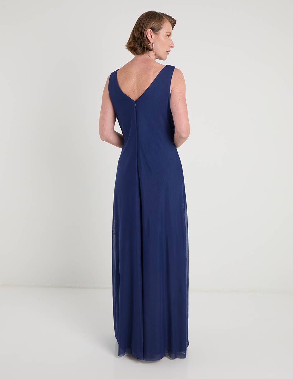 Vestido largo fiesta Damaia Atelier escote espalda abierta