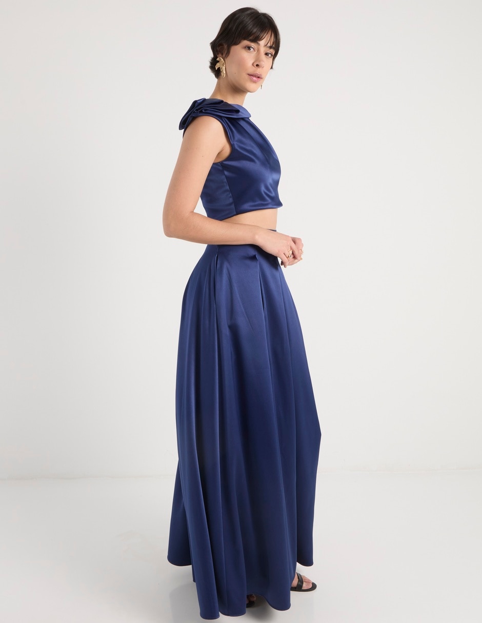 Vestido maxi de fiesta escote regular 8