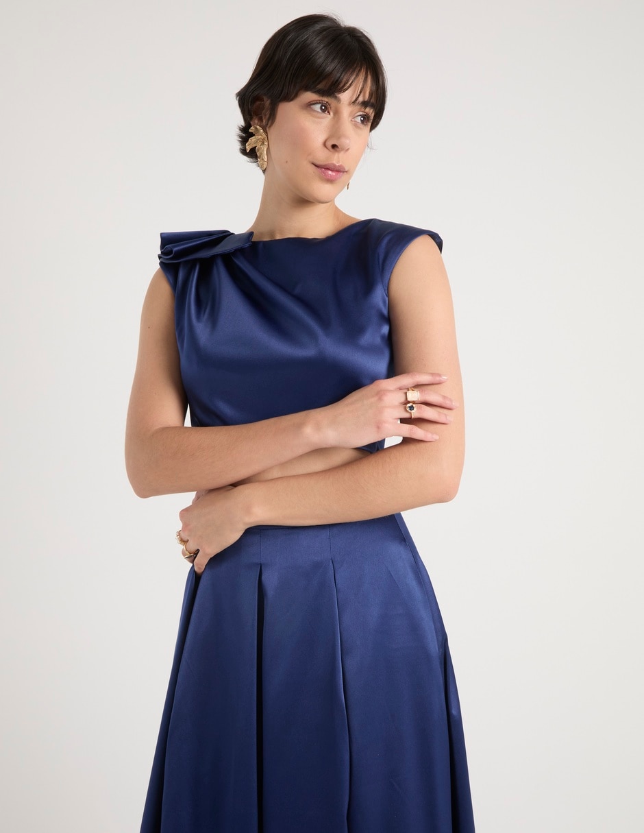 Vestido maxi de fiesta escote regular 9