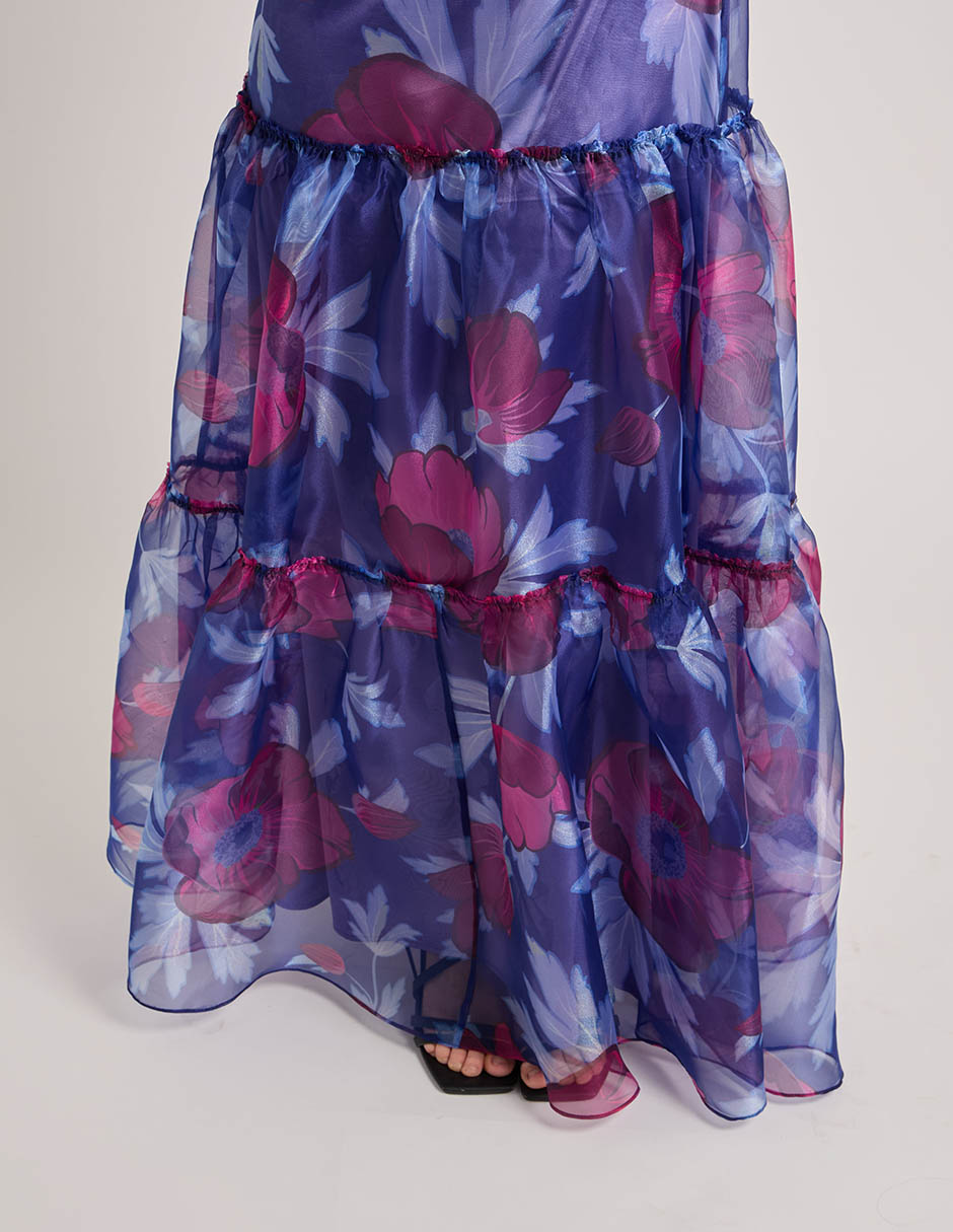 Vestido maxi de fiesta escote Corazón
