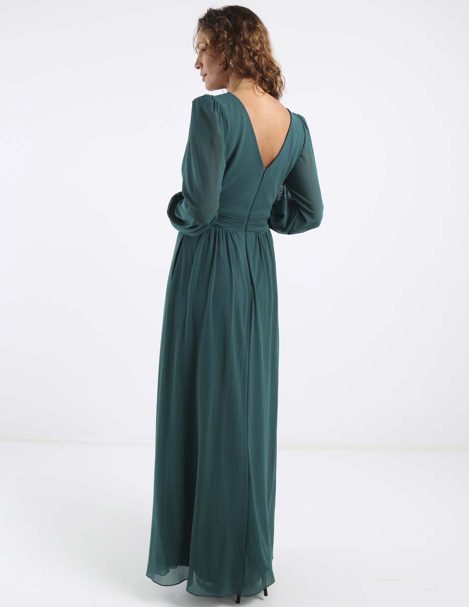 Vestido largo de fiesta escote V 13