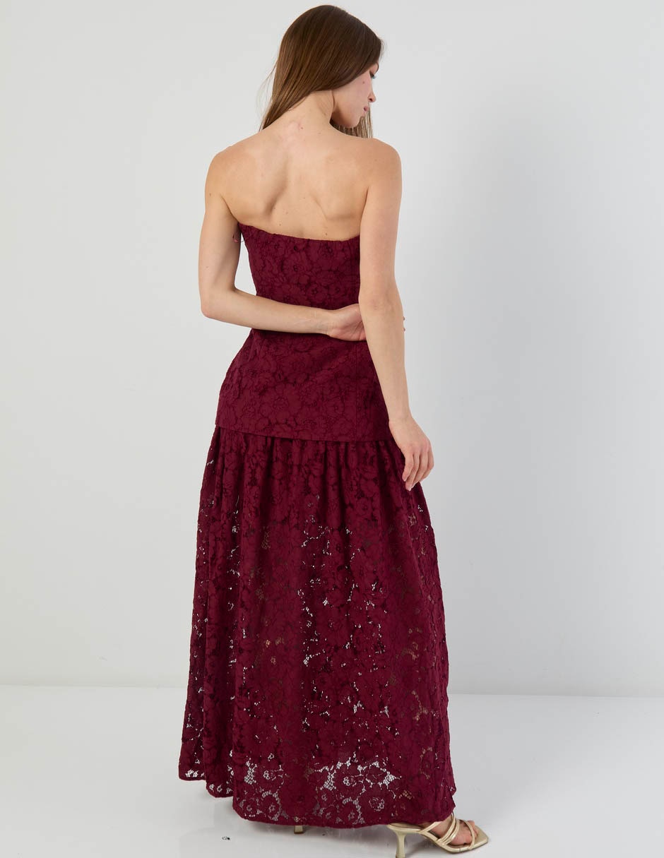 Vestido maxi de fiesta escote Medio 4