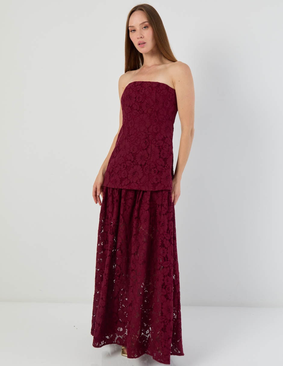 Vestido maxi de fiesta escote Medio 3