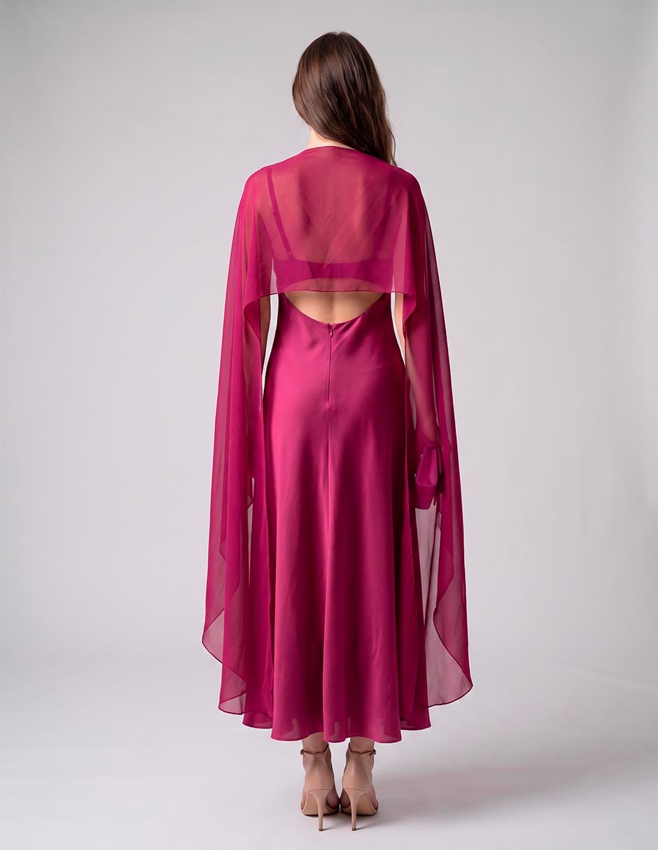 Vestido crop de fiesta escote V 4