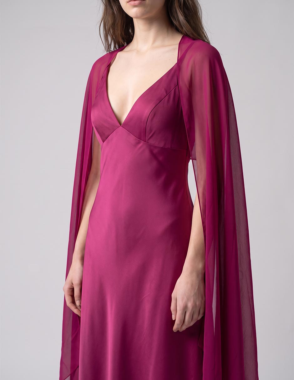 Vestido crop de fiesta escote V 3