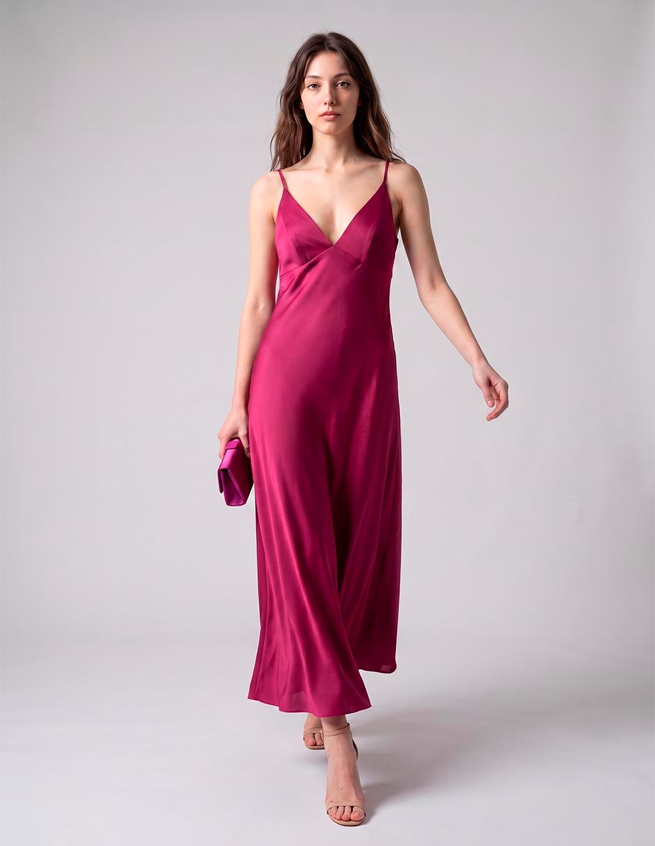 Vestido crop de fiesta escote V 2